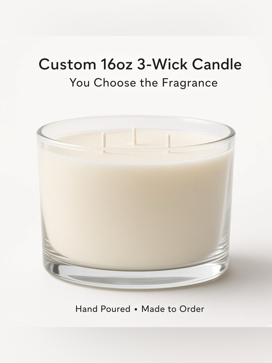 Hand Crafted Other - 16oz 3-Wick Custom Soy Wax Candle | You Pick Scent | Hand-Poured Candle Gift